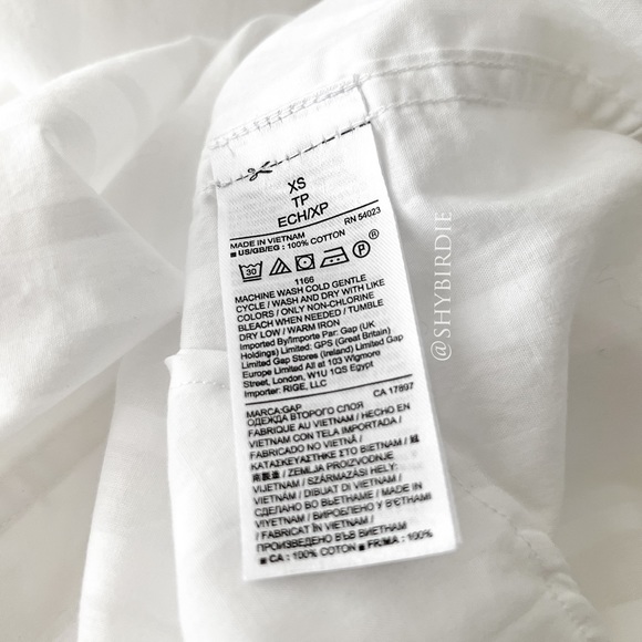 NWT GAP 100% Cotton Boyfriend Fit Popover Shirt - Picture 10 of 14